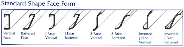 BMF Standard Curb Face Form Options